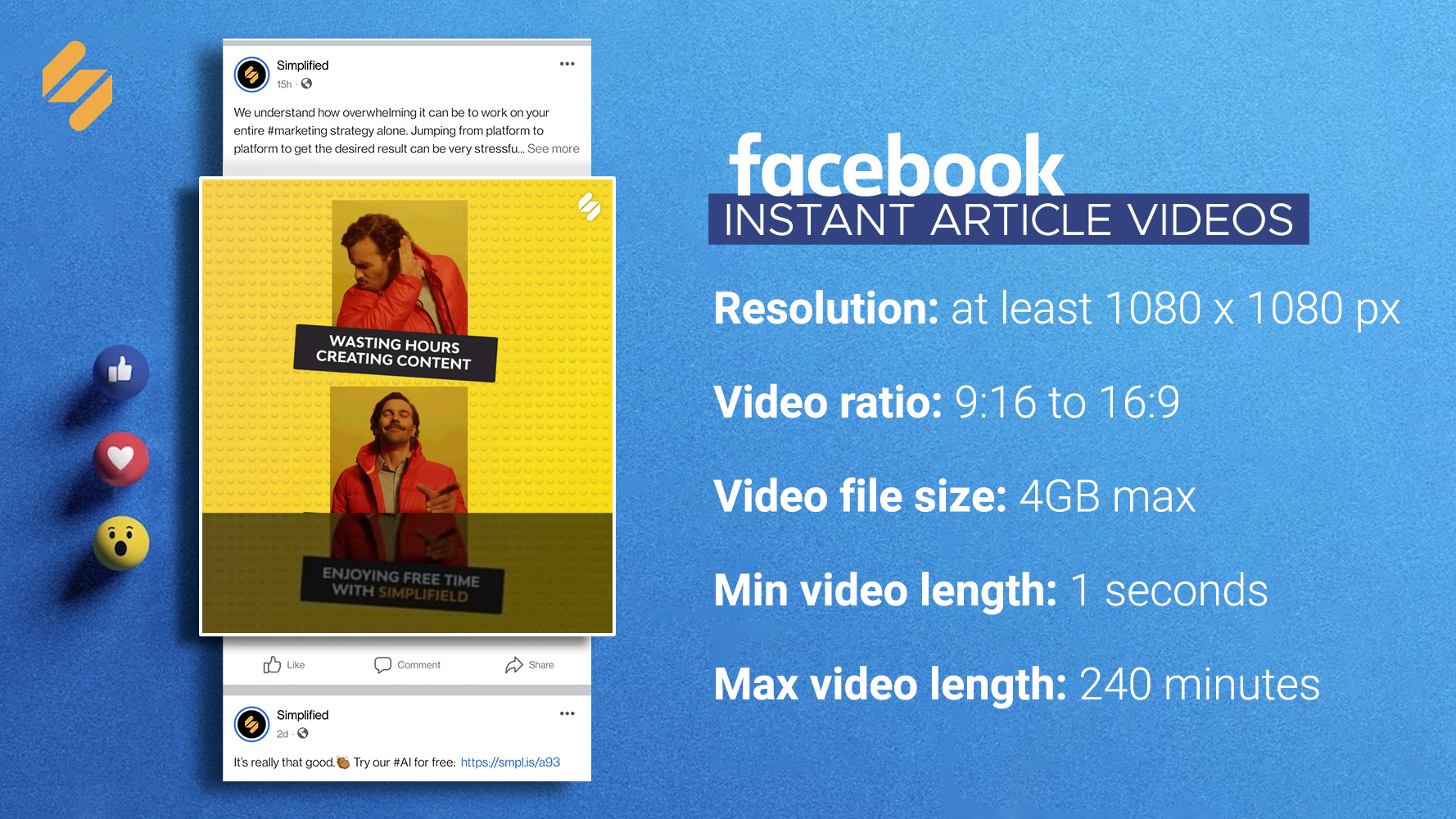 Facebook Instant article size