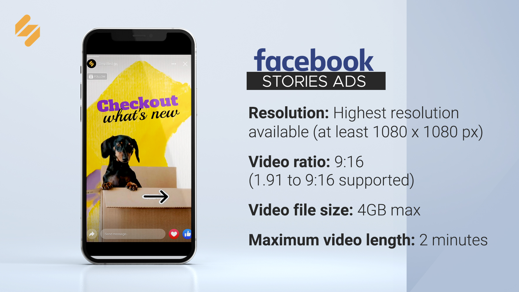 Facebook story ads size