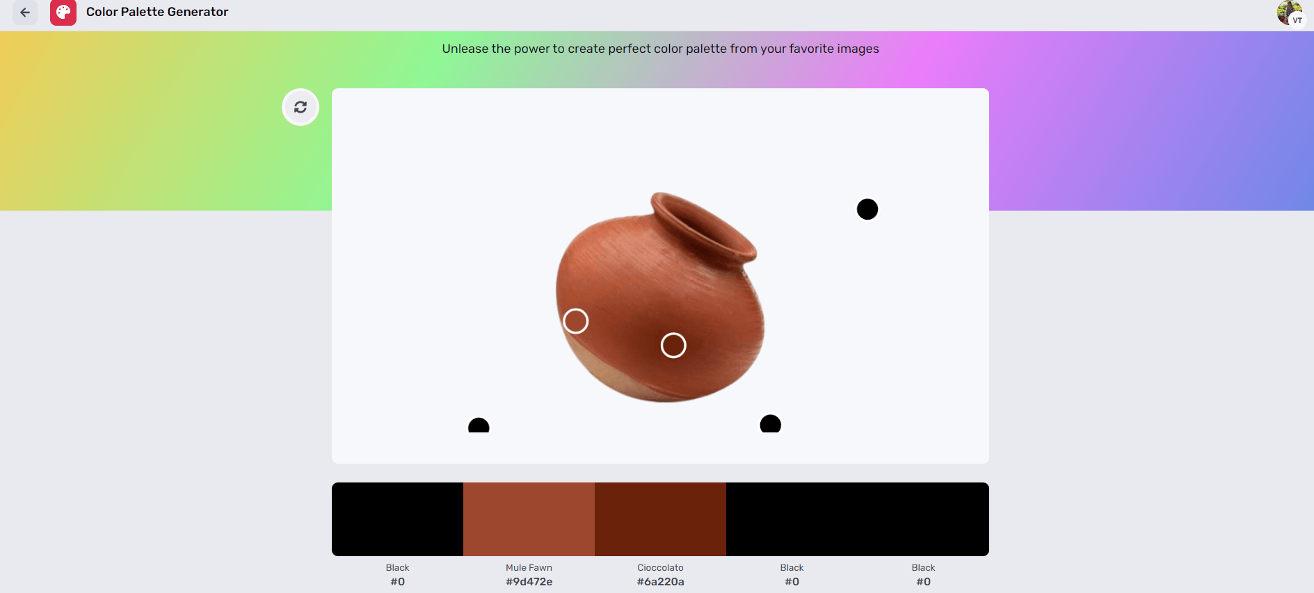 triad color schemes and extract color palettes