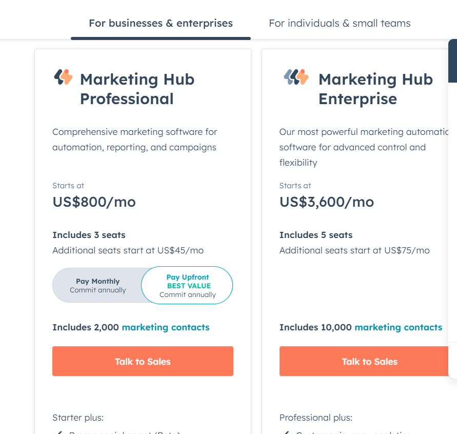 Hubspot Pricing