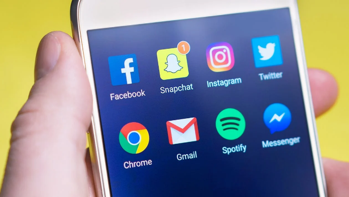 social media app icons on phone social media app icons on phone