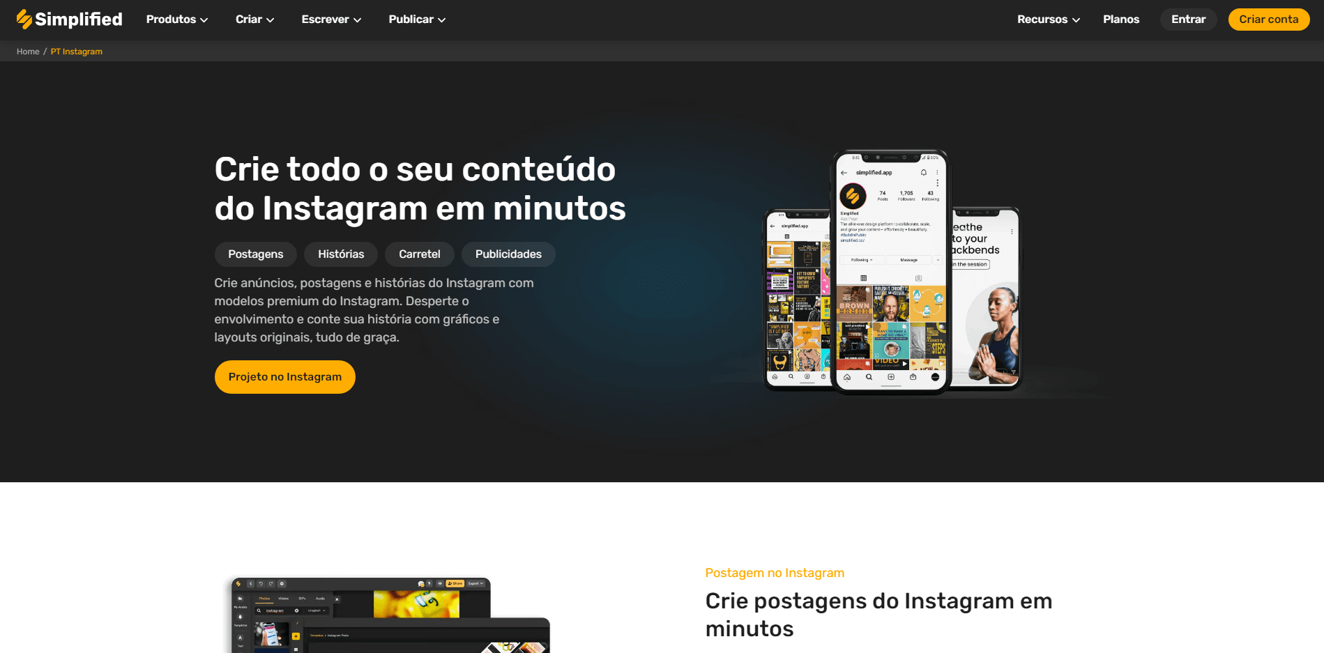 Ferramenta de design para anúncios