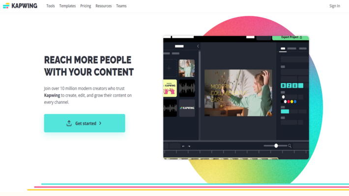 Kapwing website Kapwing website