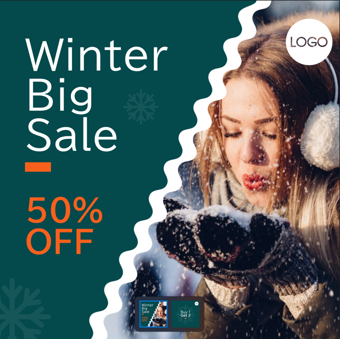 Facebook carousel Ad - Winter Big Sale