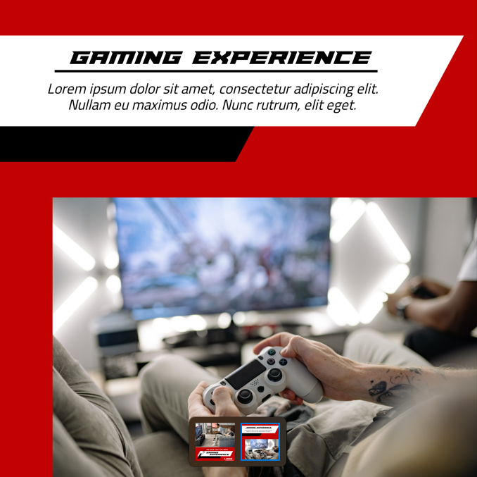 Facebook carousel Ad - Gaming Experience