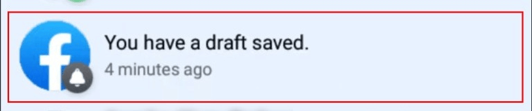 your draft was saved