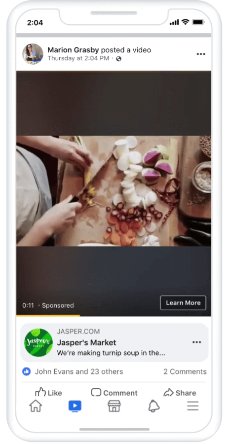 facebook video of cooking