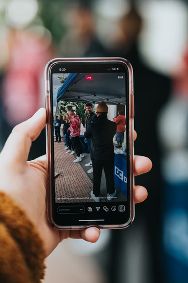introduce-your-team going live on instagram