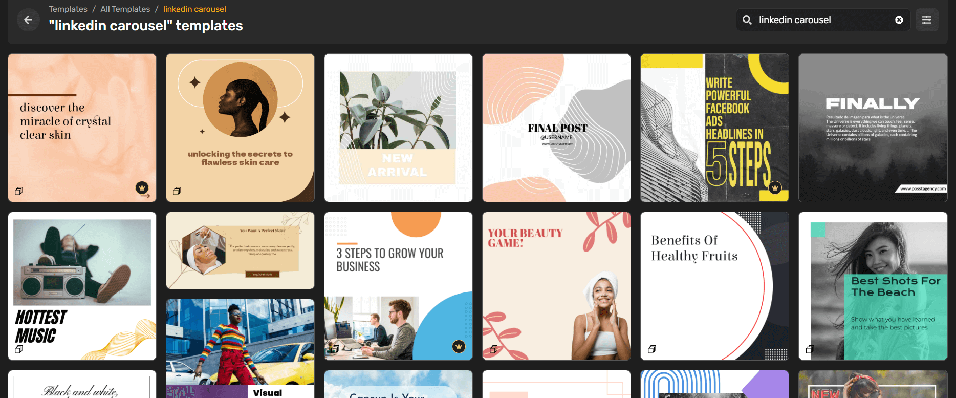Simplified Linkedin Carousel Templates