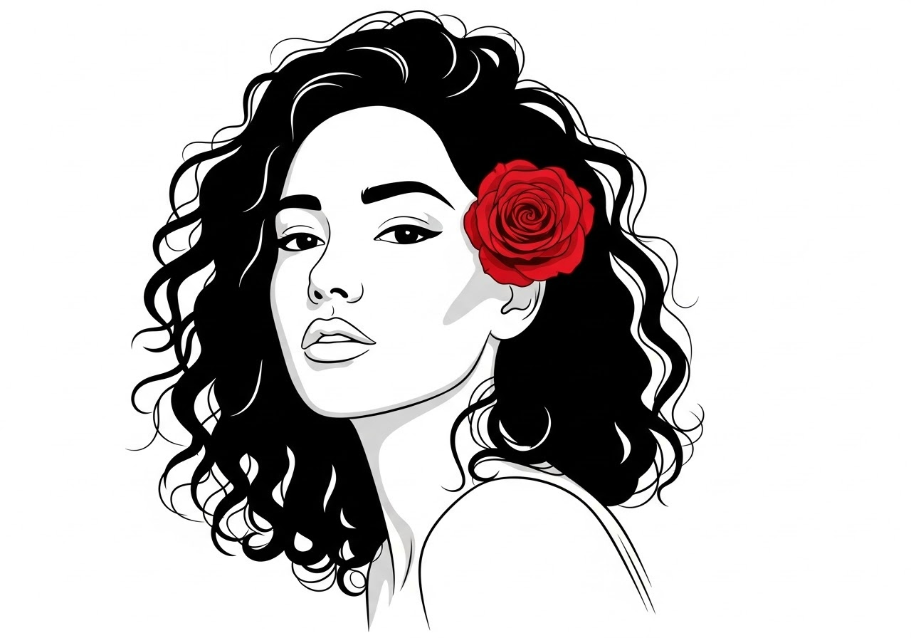 Simplified AI Generated Image in Minimalist Line Art Style