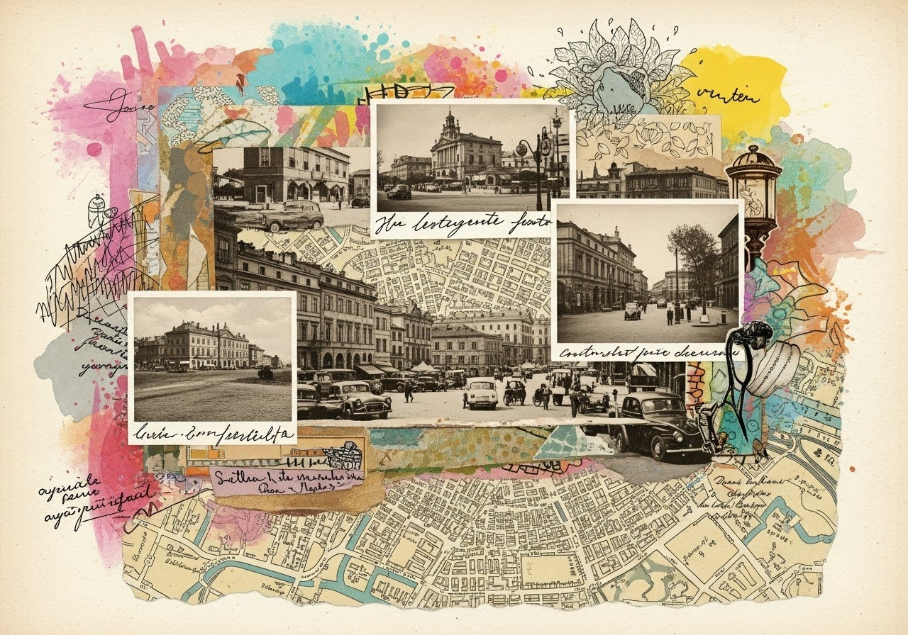 Simplified AI Generated Image in Mixed-Media Collage Style