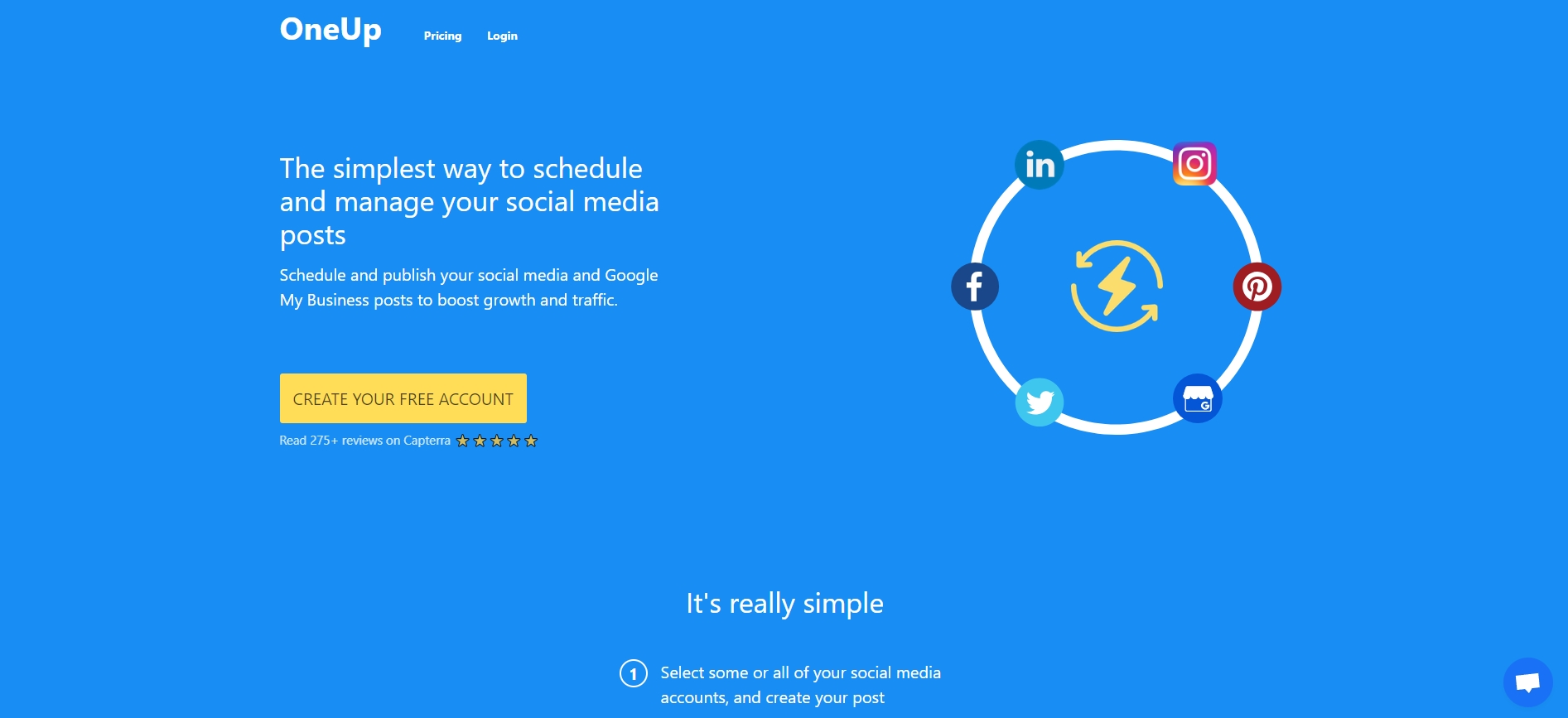 One up's Social media scheduler 