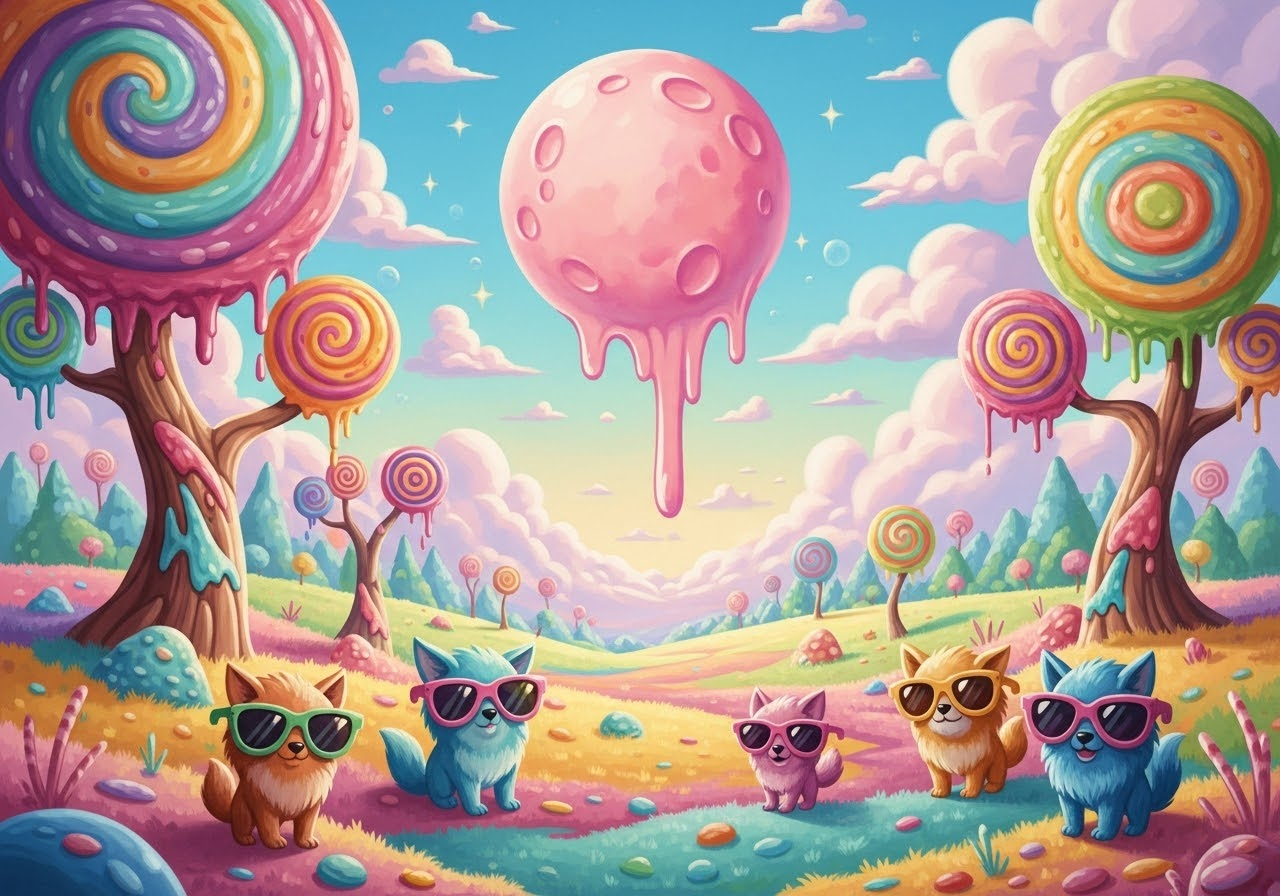 Simplified AI Generated Image in Pop Surrealism style