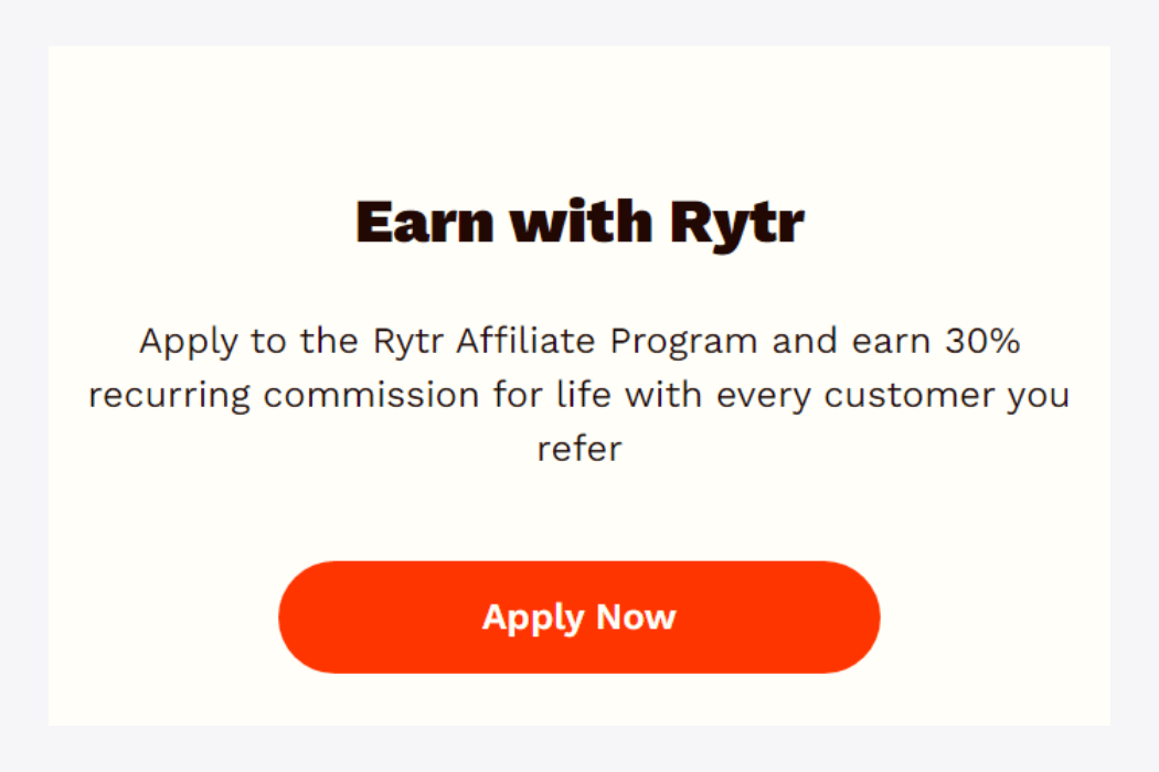 Rytr Programa de Afiliados