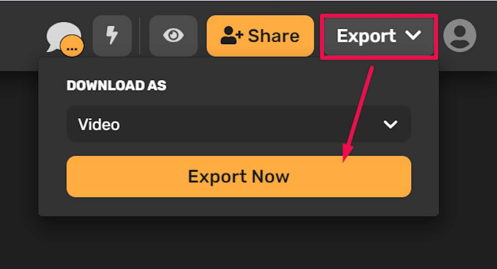 export and download it to your device in MP4 format