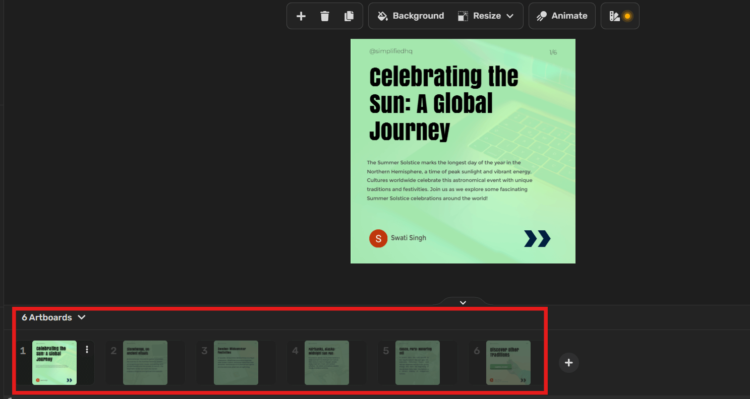 generated carousel posts