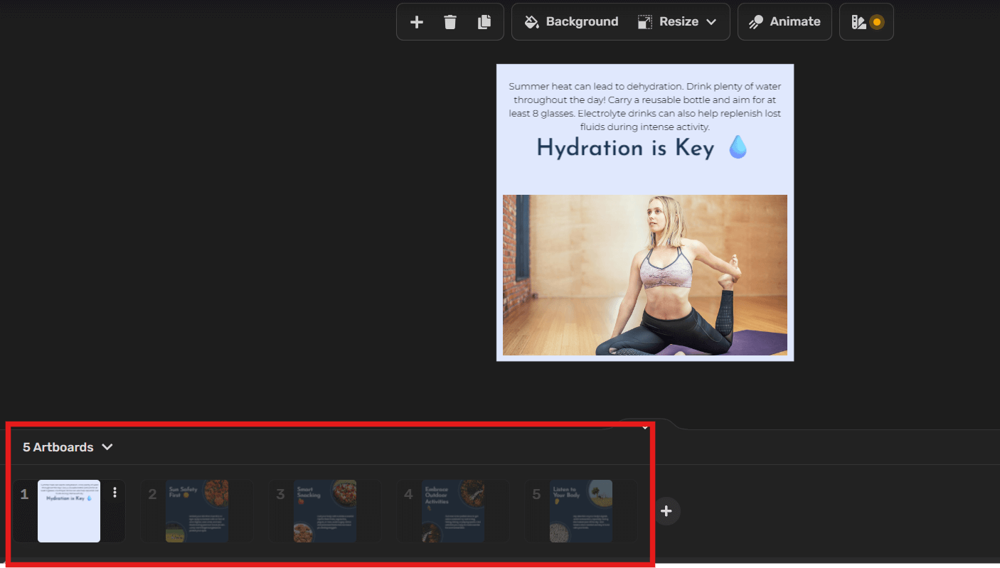 Review the Generated Carousel Slides