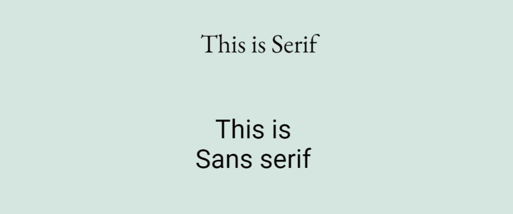 Sans serif