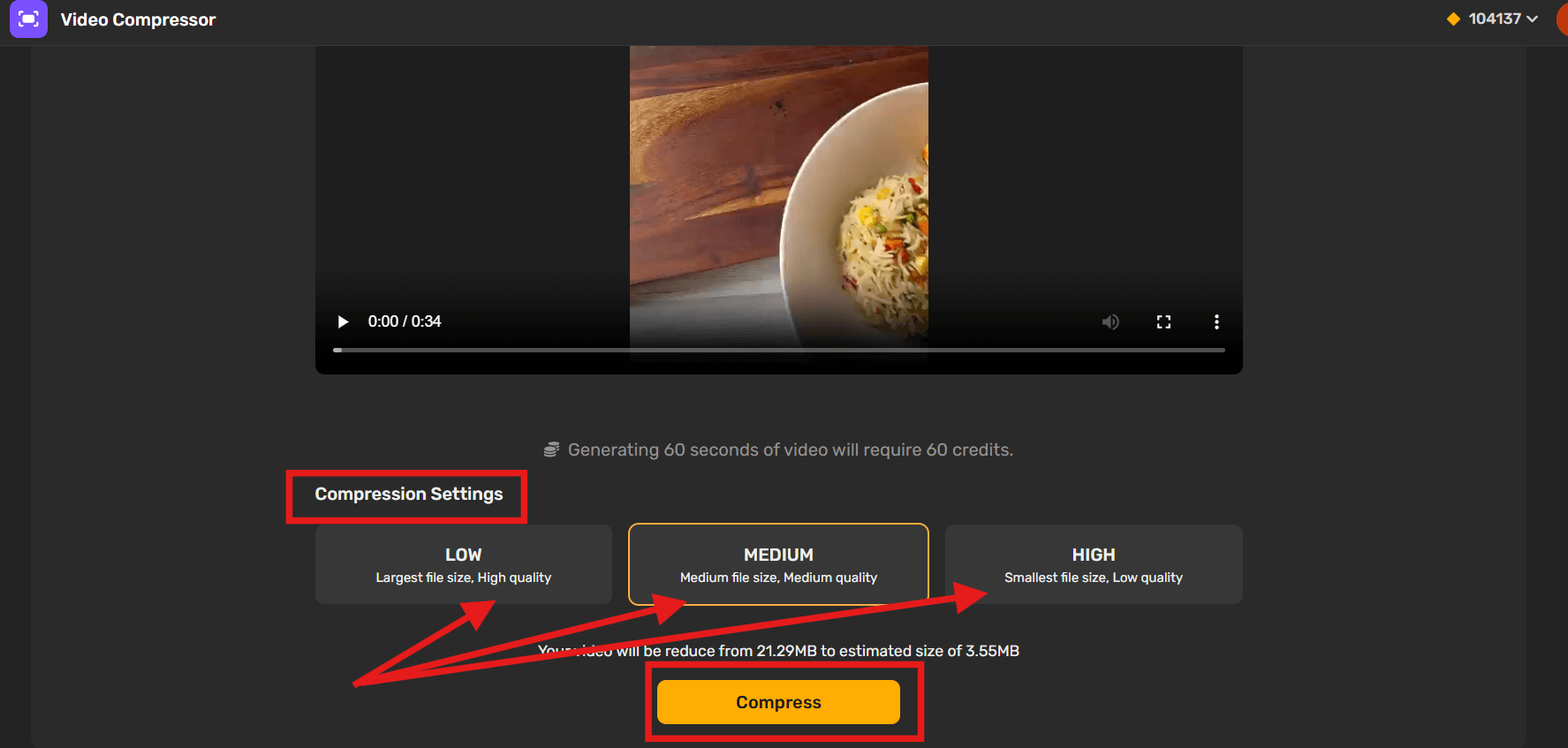 Video Compressor Settings