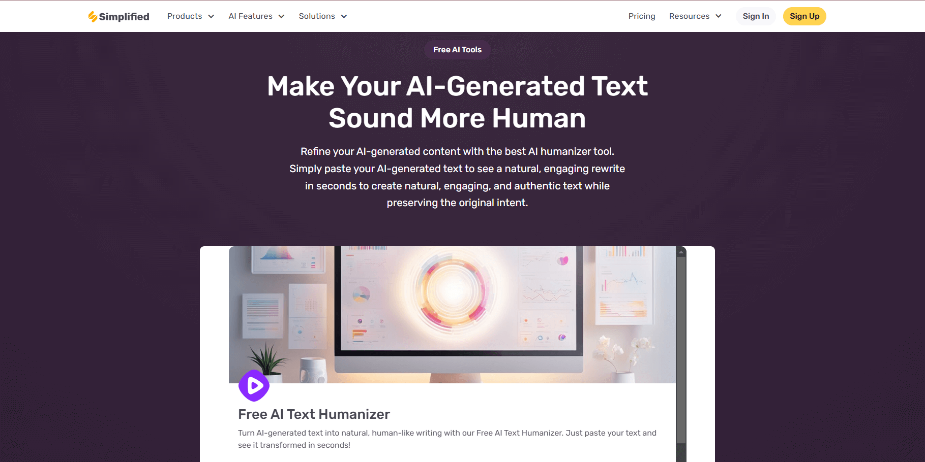 Simplified Free AI Text Humanizer 