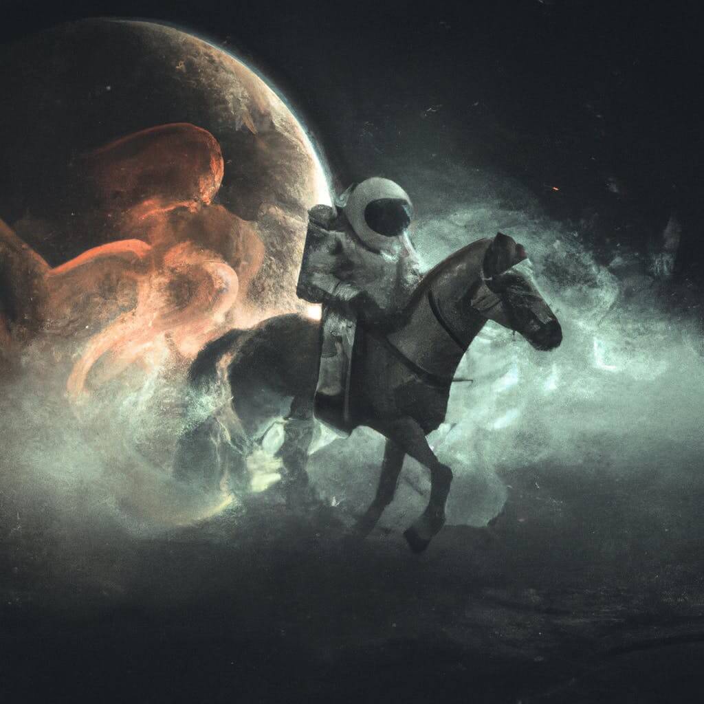 black horse standing up - AI Generated Artwork - NightCafe Creator