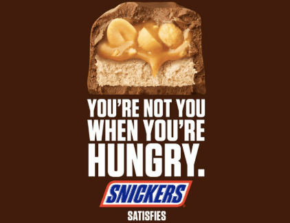 Snickers: "You're Not You When You're Hungry"
