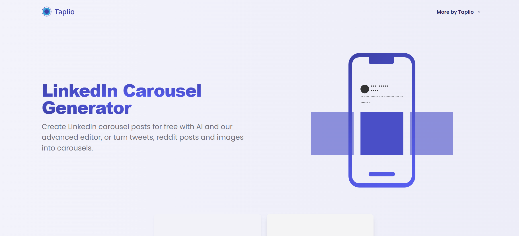 Taplio linkedin carousel generator