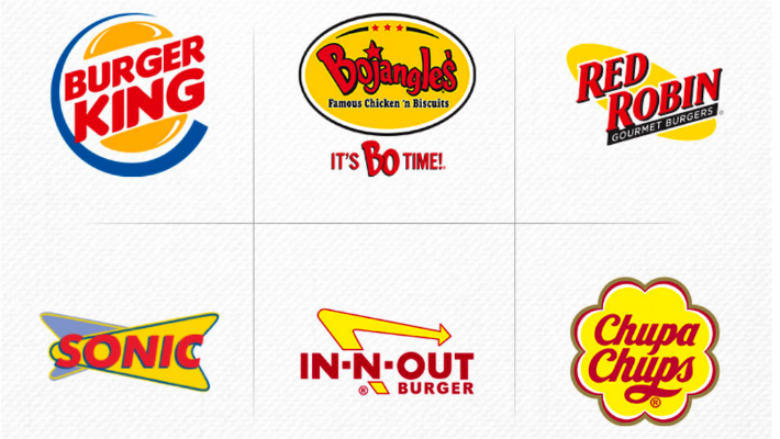 yellow and red logos yellow and red logos